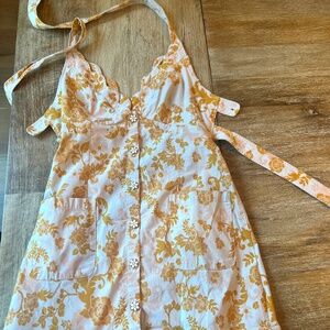 Maeve V-Neck Scalloped Mini Dress Size 4